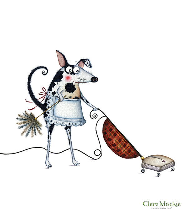 Hoovering Dog
